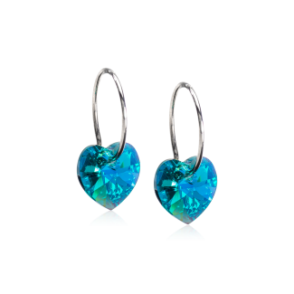 Minđuše Heart Turquoise 10 mm