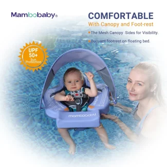 Lila pingvin Mambobaby šlauf za bebe sa tendom u obliku jet skija