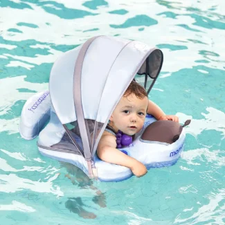 Plavi Mambobaby šlauf za bebe sa tendom u obliku jet skija leptir