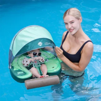 Zeleni Mambobaby šlauf za bebe sa tendom u obliku jet skija krokodil