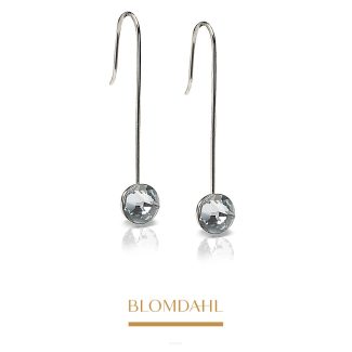Blomdahl minđuše Straight Pendant Bezel Crni Dijamant - hipoalergeni nakit od prirodnog titanijuma
