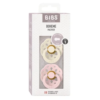 BIBS Boheme cucle od prirodnog kaučuka u pakovanju od 2 komada, boje Ivory i Blossom