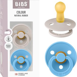 BIBS Colour set od dve cucle od prirodnog kaučuka u boji Mushroom Breeze bež neutralna bledoplava mint Veličina 6+meseci 120462