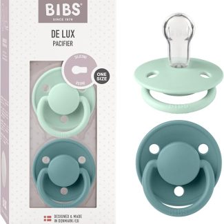 BIBS De Lux silikonske cucle za bebe u pakovanju od 2 komada, boje Nordic Mint i zelena veličina OneSize