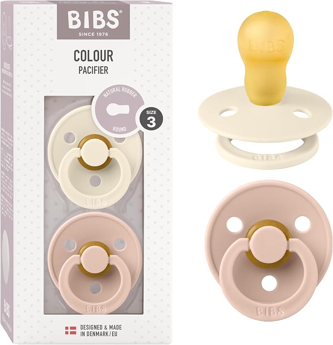 BIBS Colour set od dve cucle od prirodnog kaučuka u boji slonovače i roze Veličina 3 18 meseci 130253