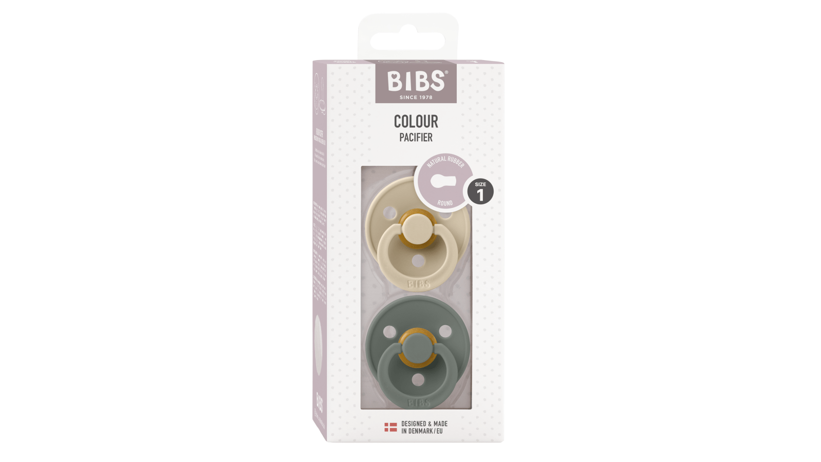 BIBS Colour Cucle 0-6m Vanilla Pine 110431 BIBS Colour cucle od prirodnog kaučuka u pakovanju od 2 komada, boje Vanilla i Pine