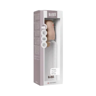 BIBS plastična flašica za bebe od 270 ml sa kaučuk cuclom u roze boji Blush