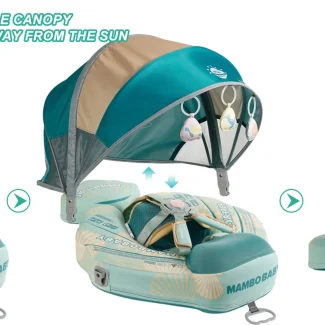 Zeleni školjka Mambobaby šlauf za bebe sa tendom u obliku jet skija